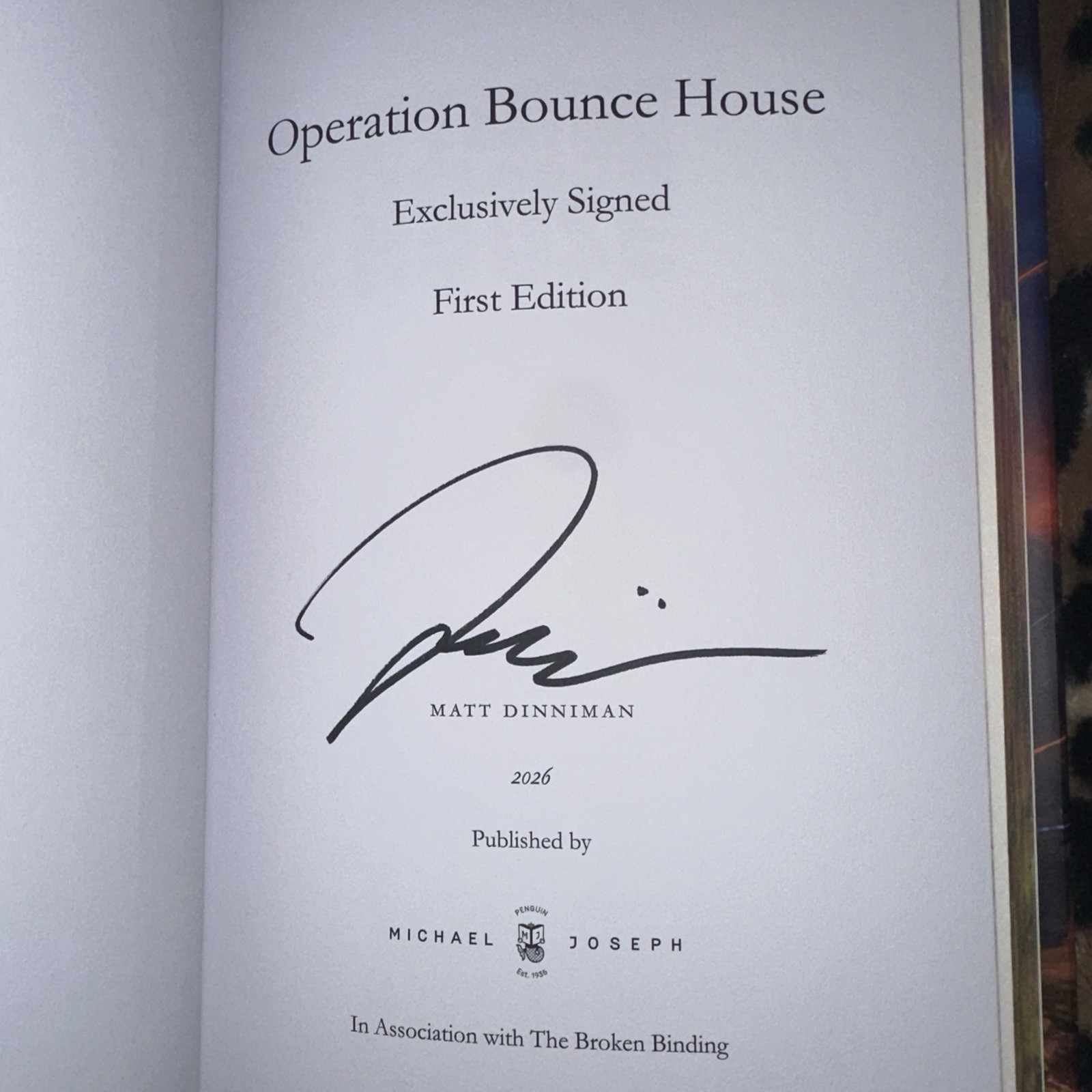 Operation Bounce House by Matt Dinniman – Broken Binding Exclusive – SEALED