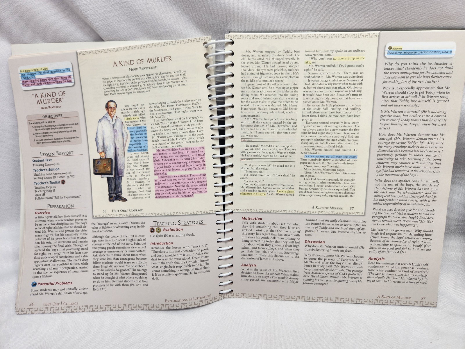 BJU Explorations in Literature Teacher A & B, Student Text Grade 7 4th Ed W/ CD