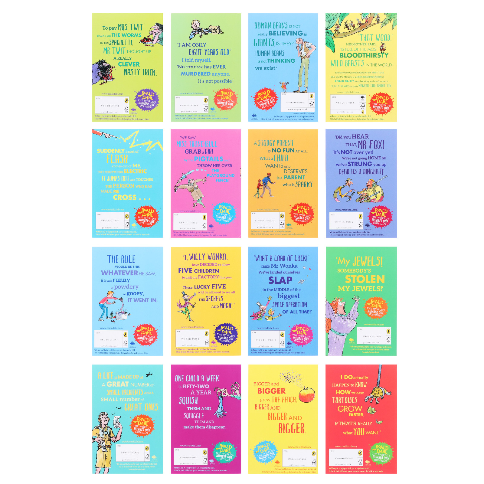 Roald Dahl Collection 16 Books Box Set – Ages 7-9 – Paperback