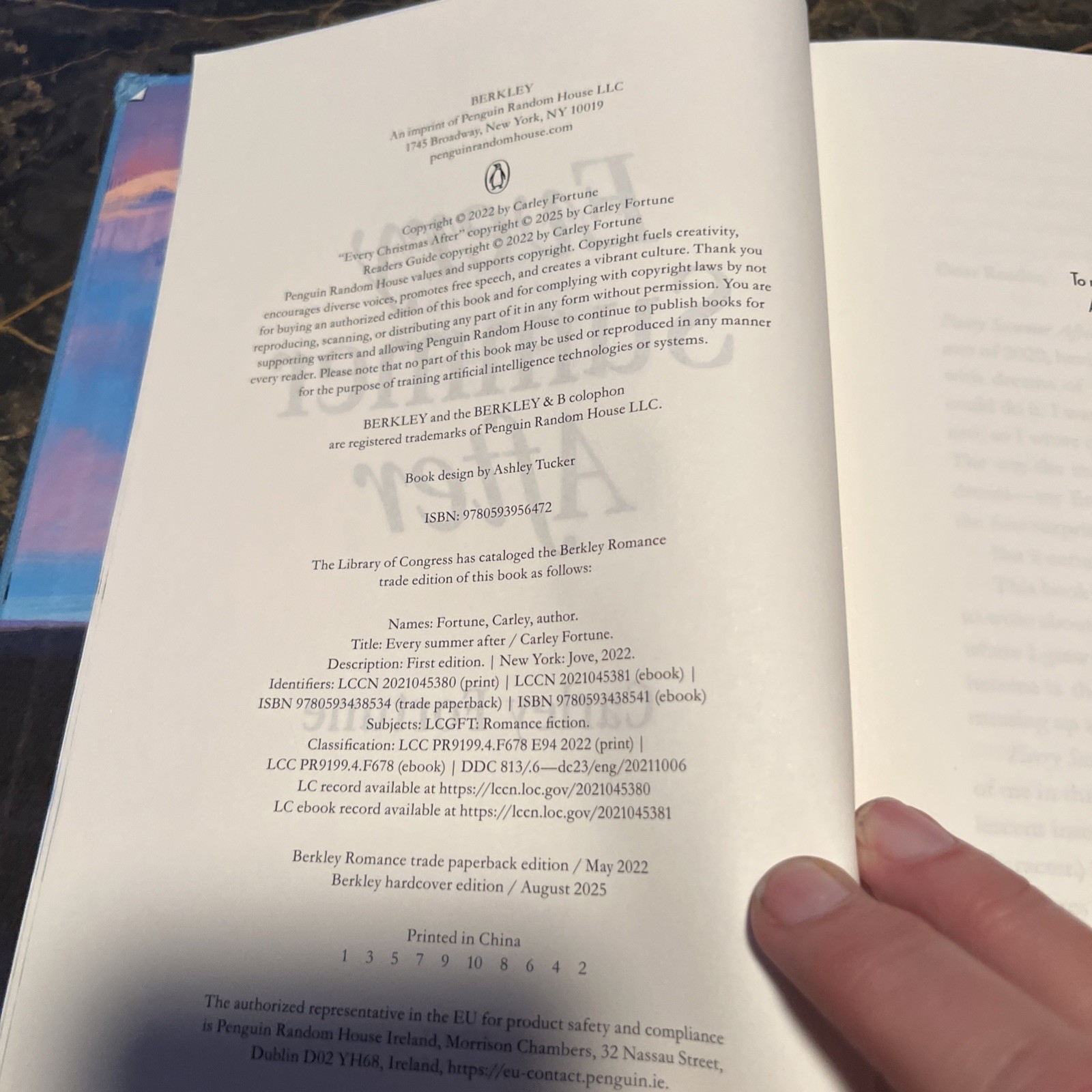 Every Summer After Carley Fortune Hardback Special Edition Sprayed Edges )