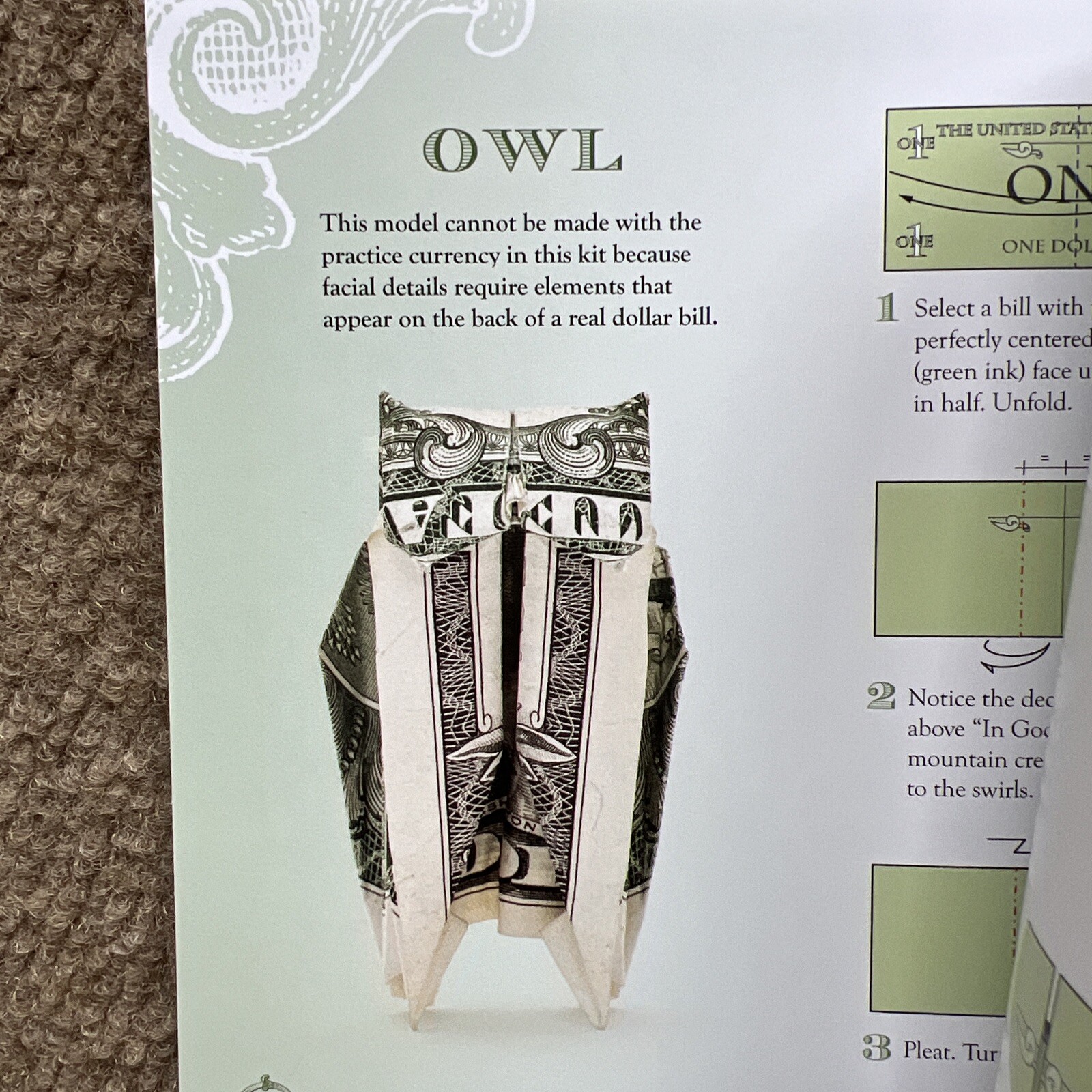Dollar Bill Origami book by Won Park 72 Pages Illustrated And Instructions