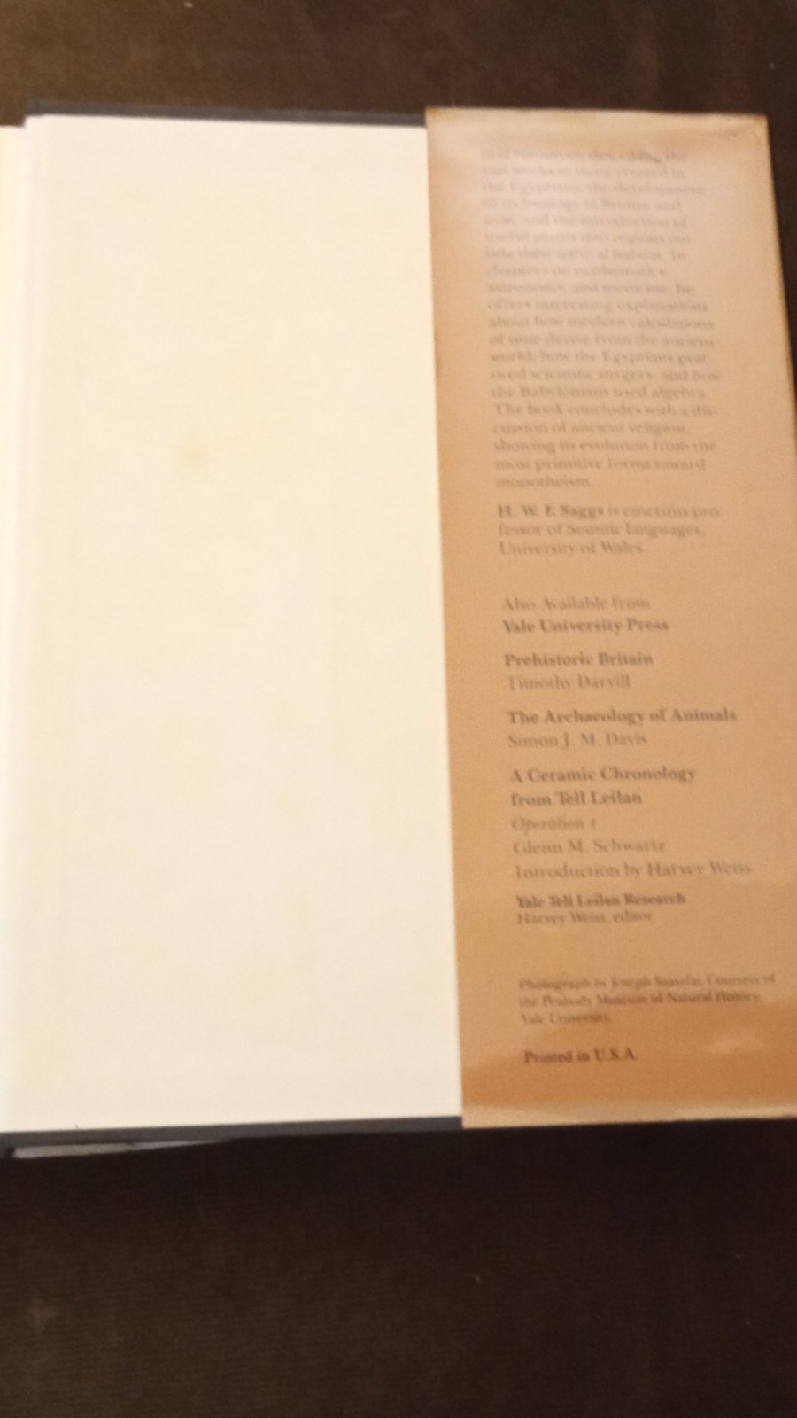 Civilization Before Greece and Rome Hardcover by H. W. F. Saggs Yale University…