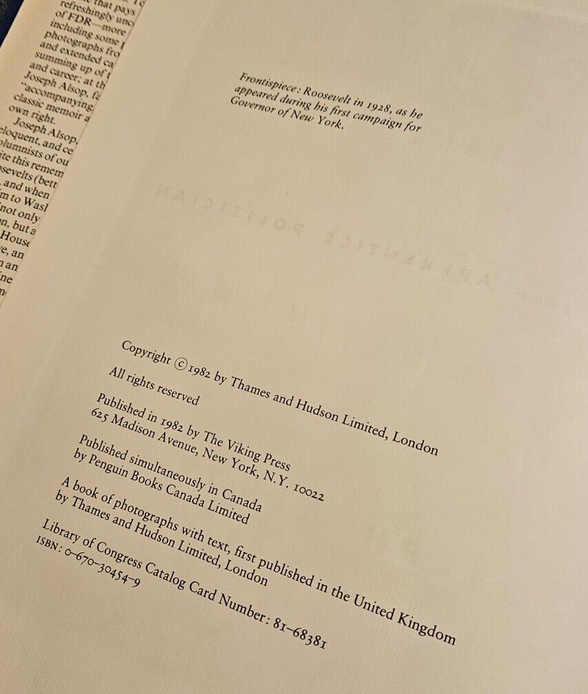 F. D. R. 1882-1945: A Centenary Remembrance by Joseph Alsop