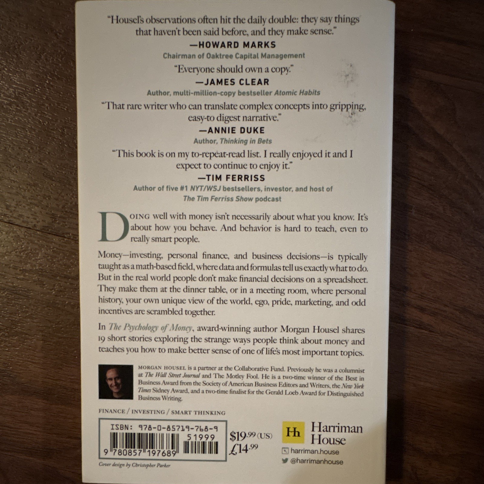 The Psychology of Money – Morgan Housel Trade Paperback 2020 English