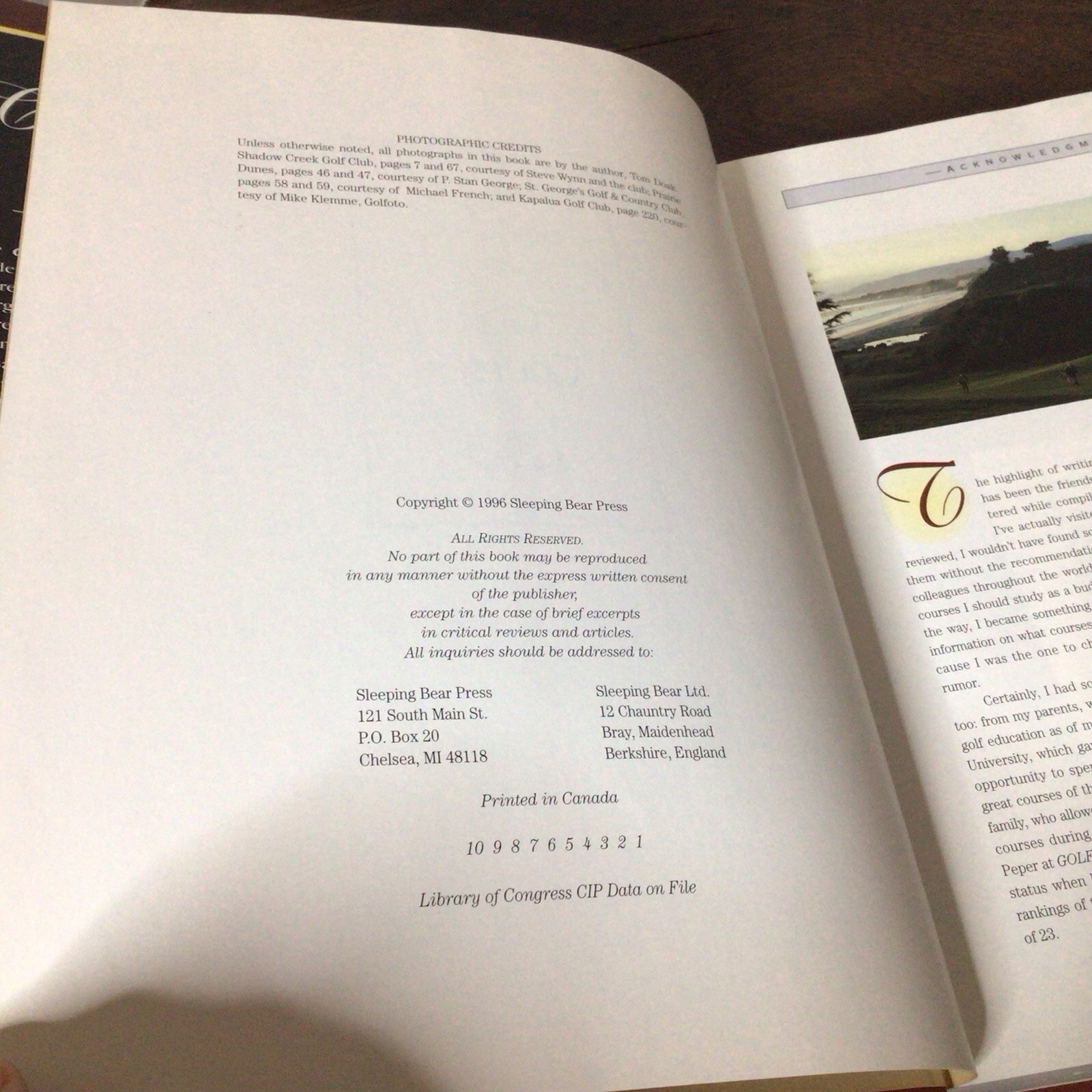 The Confidential Guide to Golf Courses by Tom Doak 1996 Hardcover First Edition