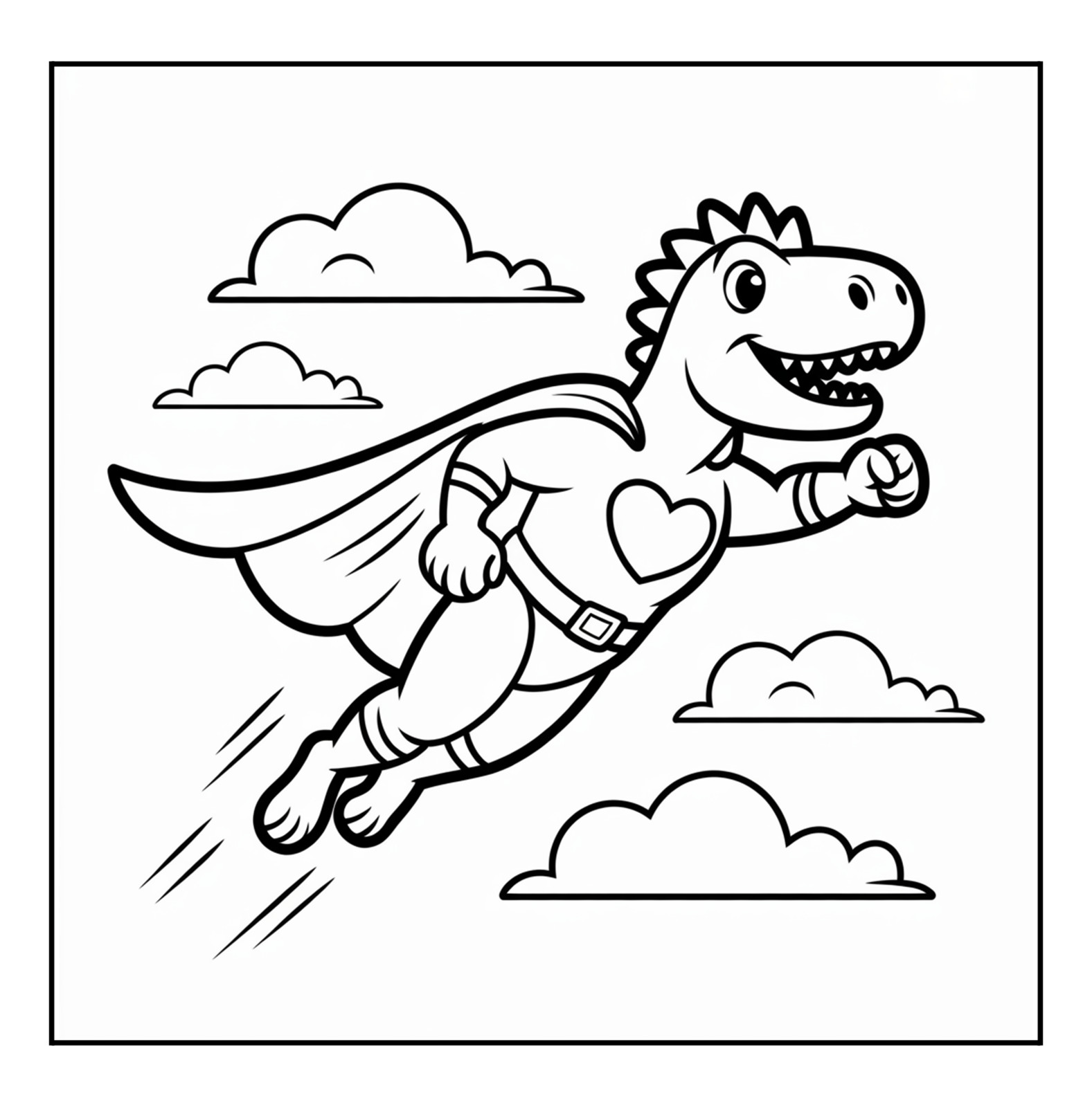 Cute Dinosaurs Coloring Book for Kids Ages 4-8 | Fun Prehistoric Activity Book |