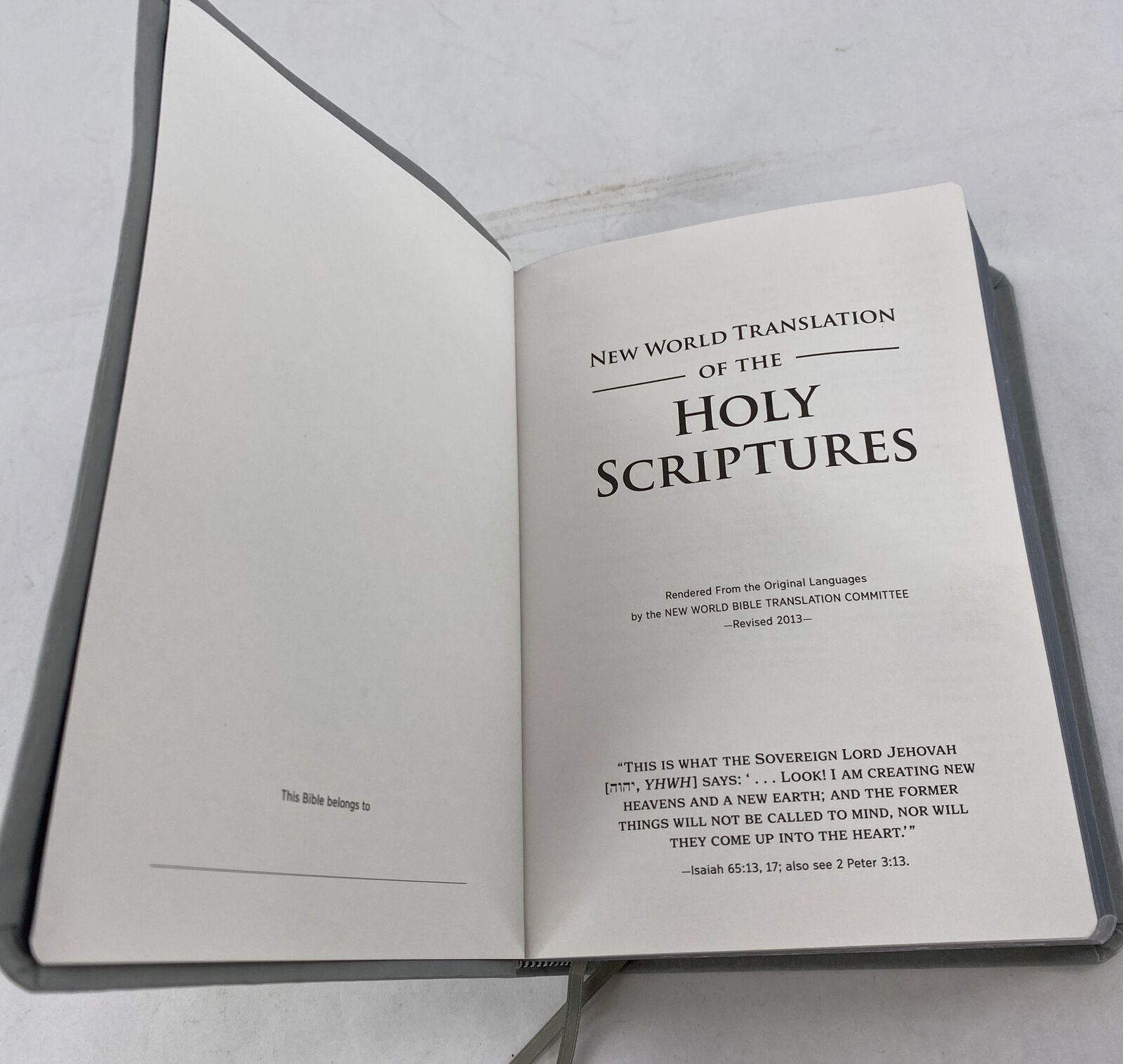 New World Translation of the Holy Scriptures, Watch Tower Bible & Tract Society