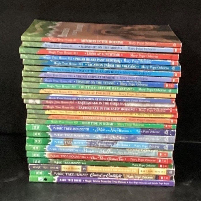 Magic Tree House Book Lot, Mary Pope Osborne 24 Paperbacks Merlin Missions Mixed
