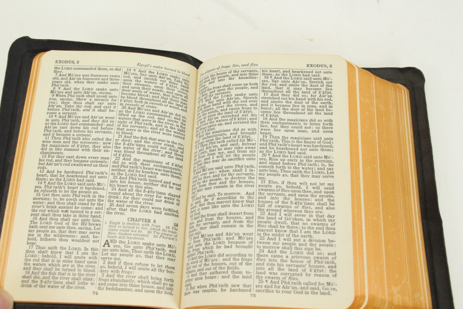 Vintage Holy Bible Self-Pronouncing KJV National Bible Press 119 Leather