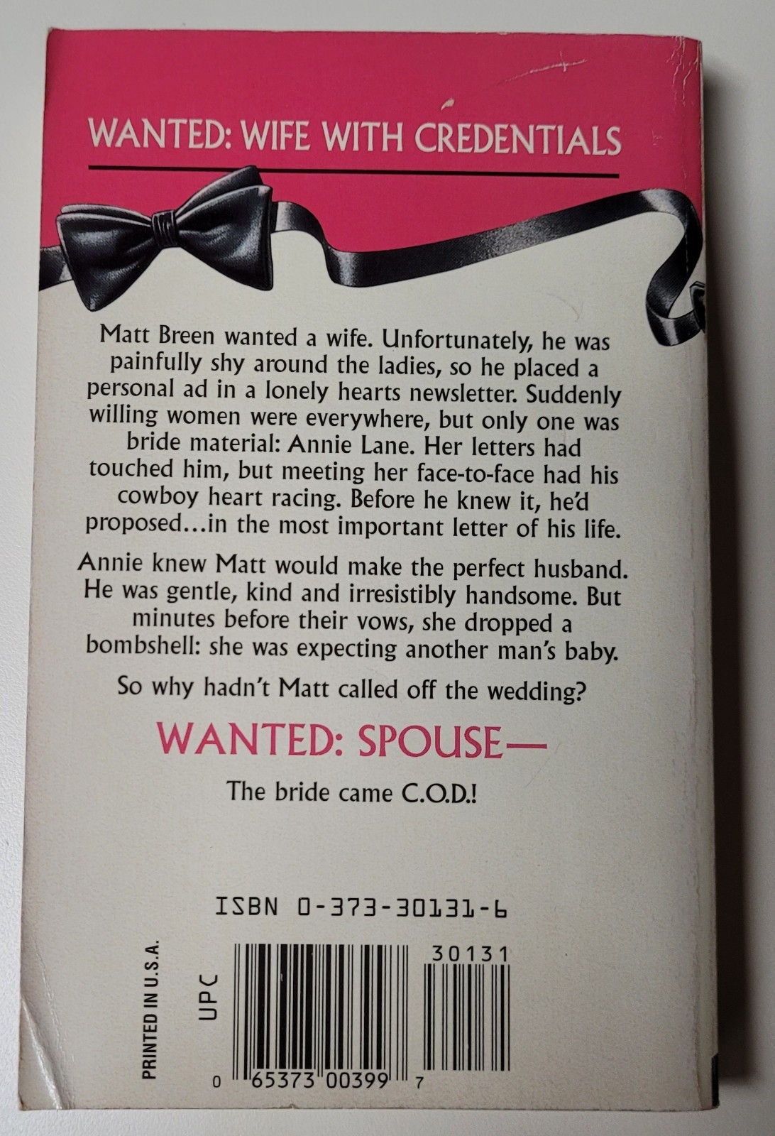 Harlequin/Silhouette Here Come the Grooms Romance Novels – 6 Wanted Spouse