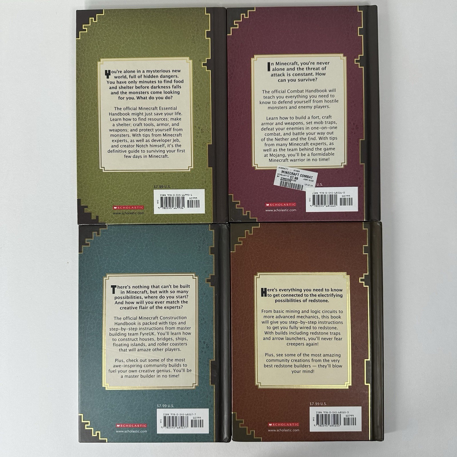 Minecraft: The Complete Handbook Collection 4 Book Set by Mojang, Book Lot, Good