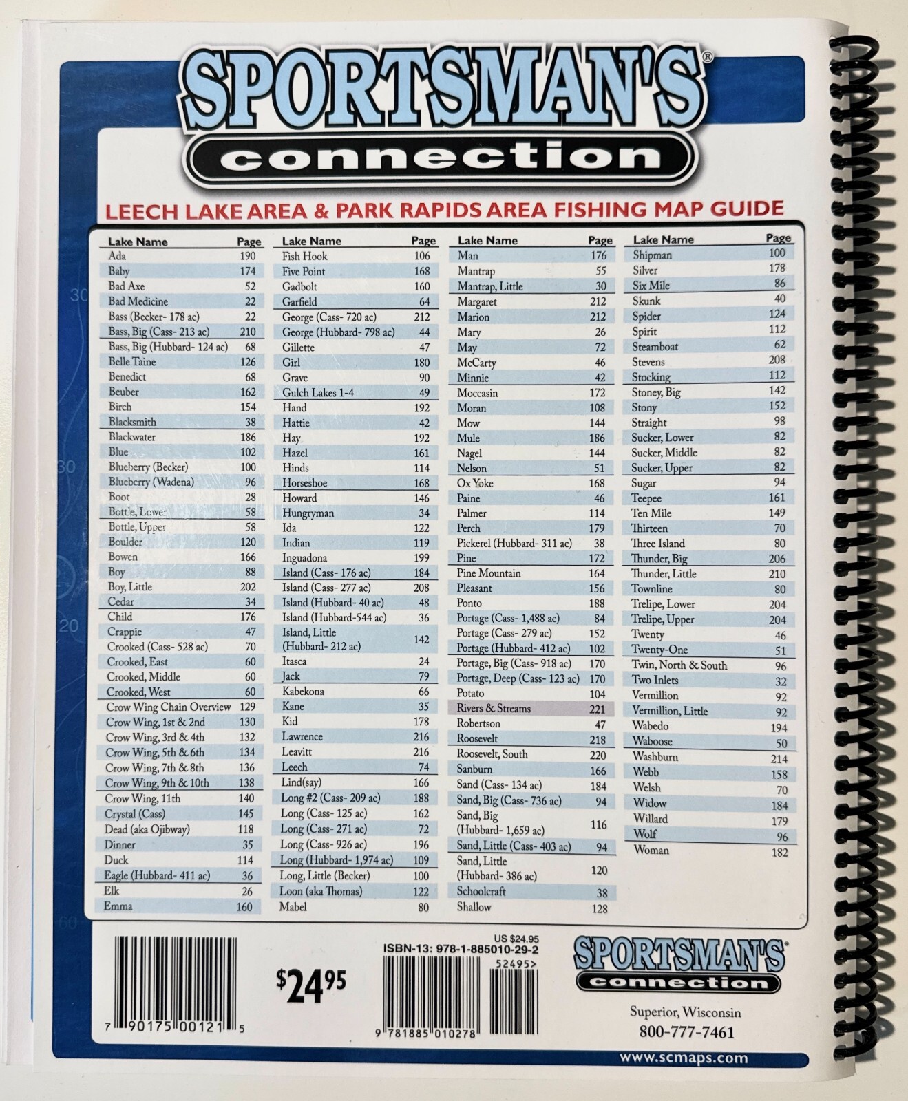 Minnesota Leech Lake Area And Park Rapids Fishing Maps Guidebook