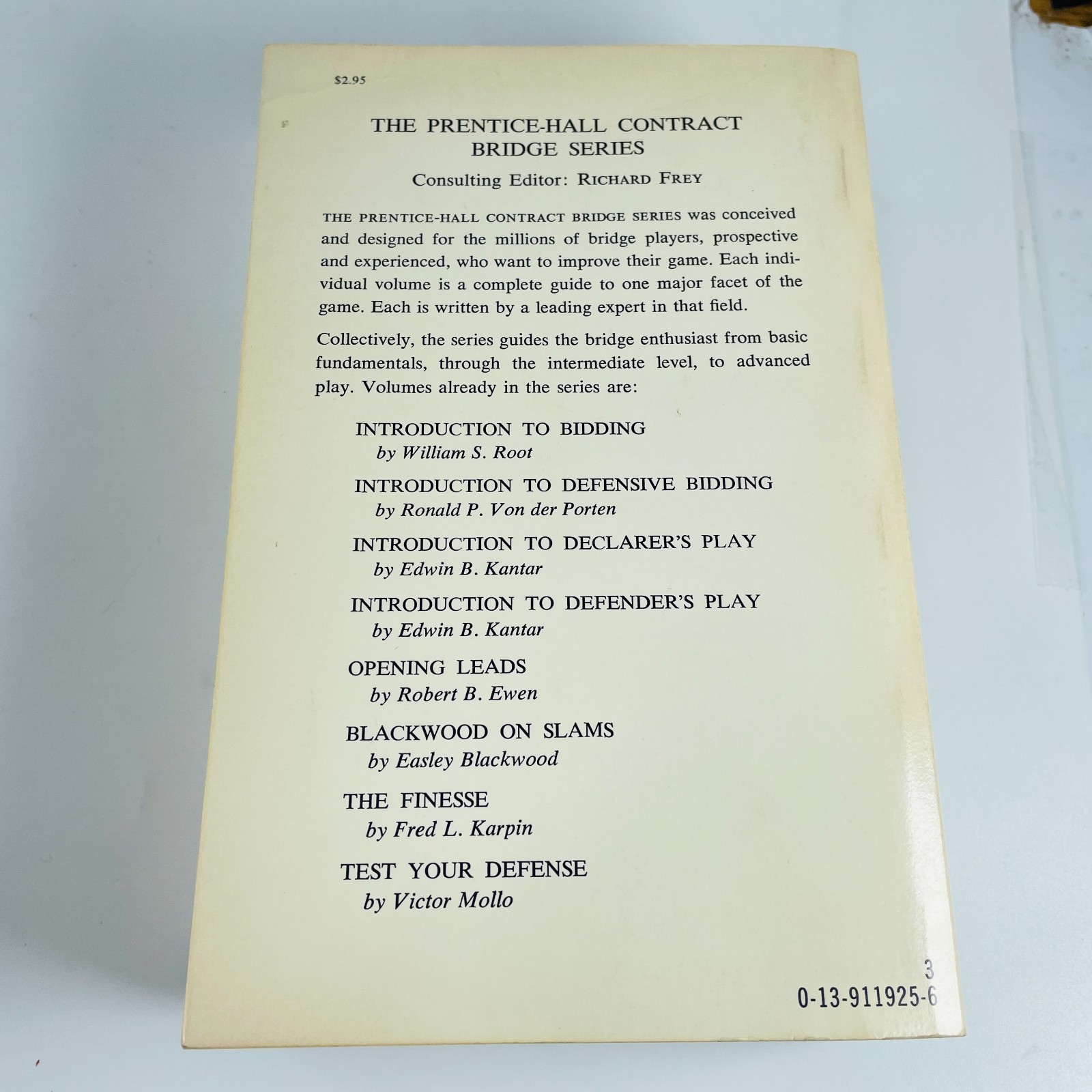 Lot 5 Vintage Contract Bridge Books Prentice-Hall Series Bidding Defense 1970s