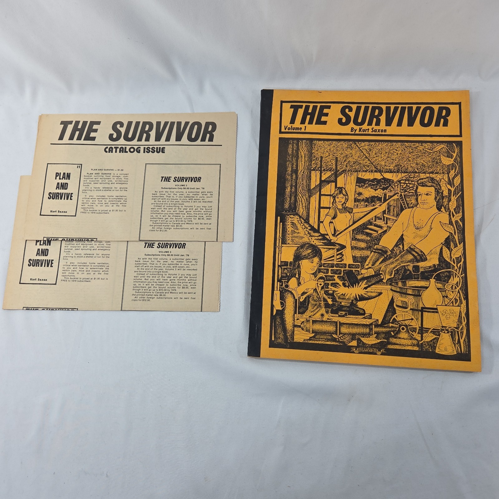 Vintage Kurt Saxon The Survivor Publication Volume 1 & Catalog Issue Large 1976