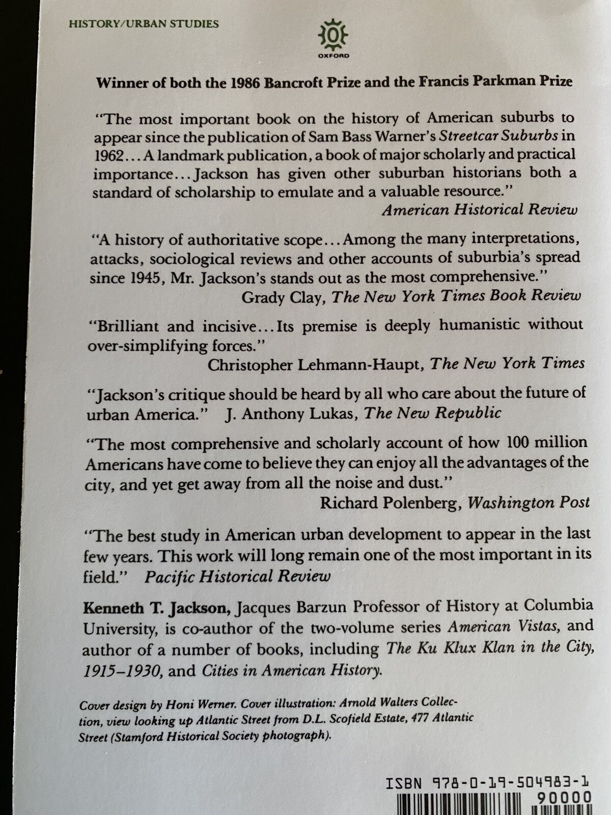 Crabgrass Frontier : The Suburbanization of the United States by Kenneth T….