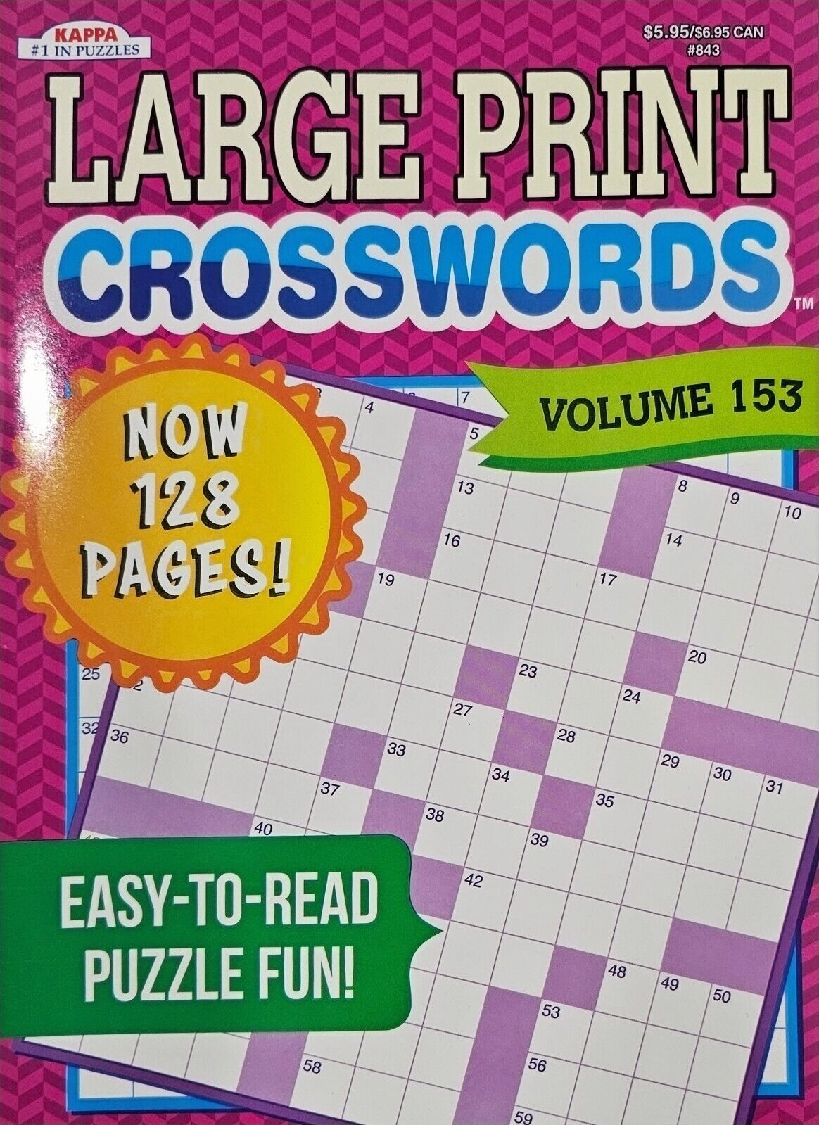 Kappa Large Print Crosswords Puzzle Books, 32 Different Volumes to Select U-PICK