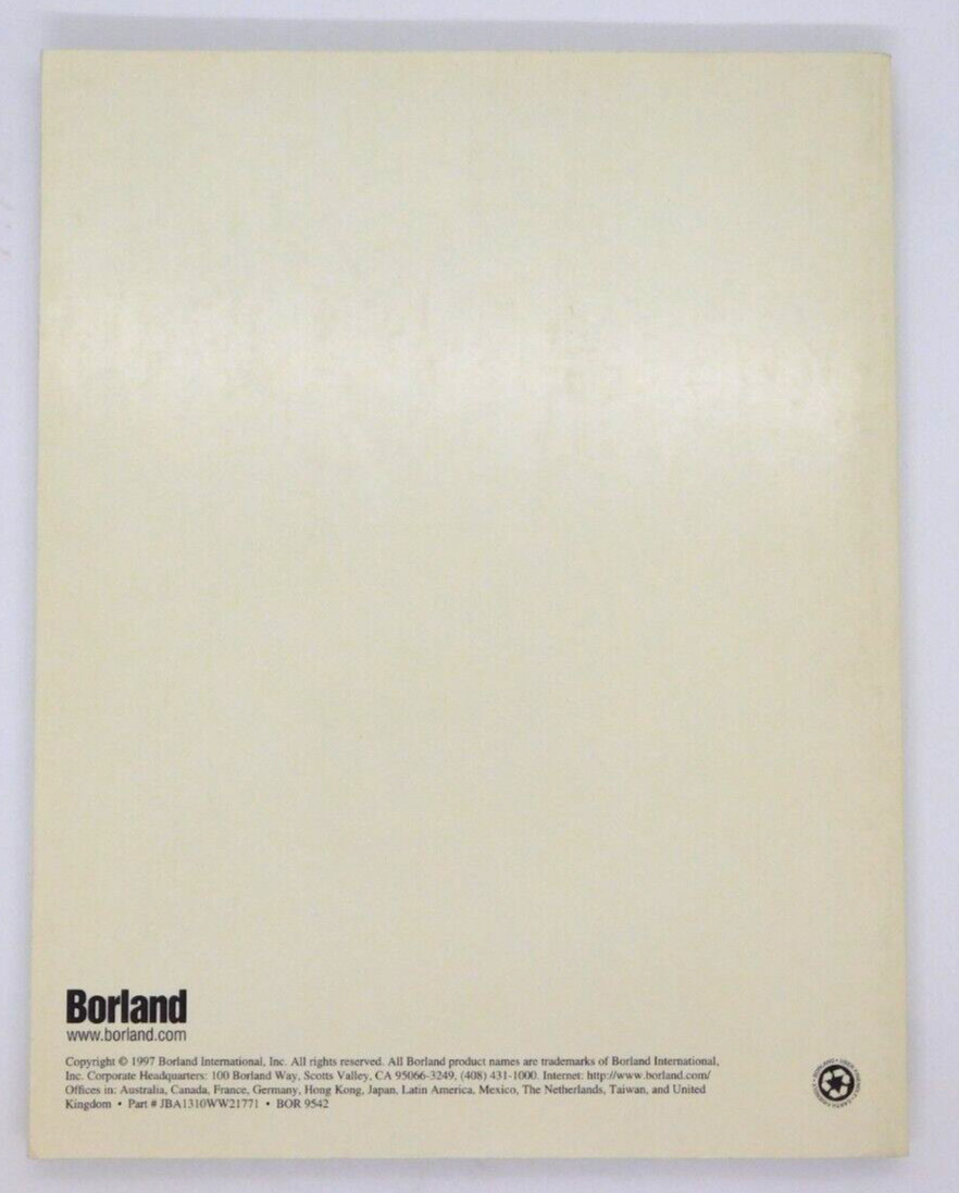 Book Borland JBuilder Programmer’s Guide 1997 Windows 95 NT