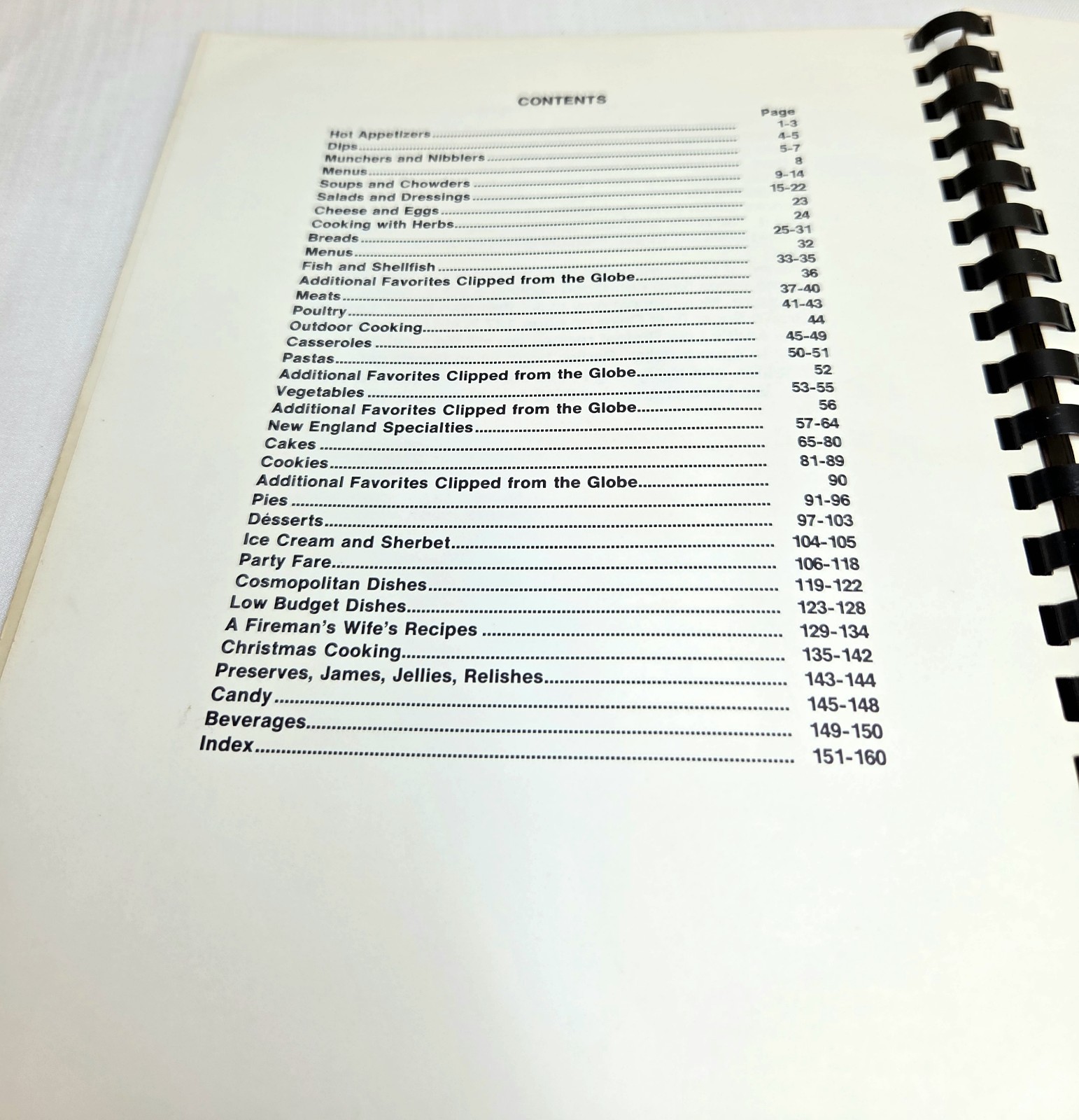 Vintage 1974 Boston Globe Cook Book Cookbook New England Recipes Spiral-bound