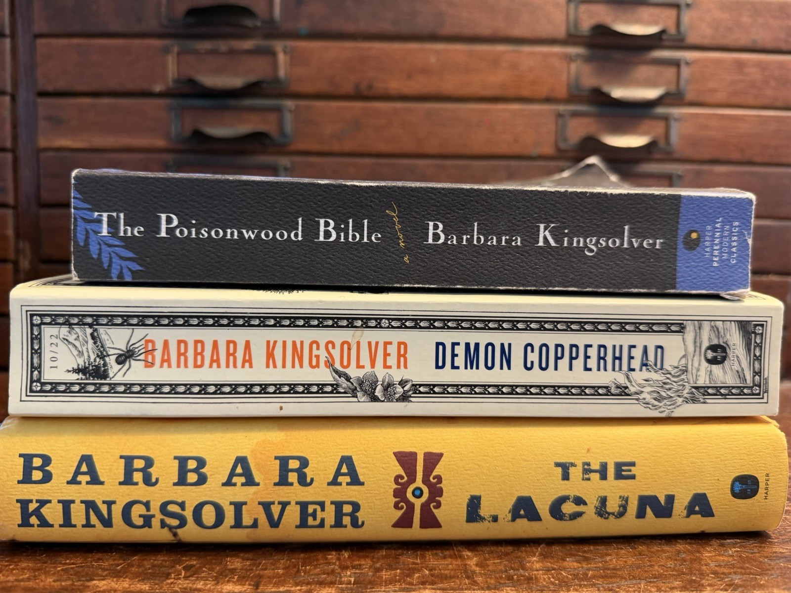 Lot 3 Barbara Kingsolver Books Demon Copperhead Advance, Poisonwood Bible Lacuna