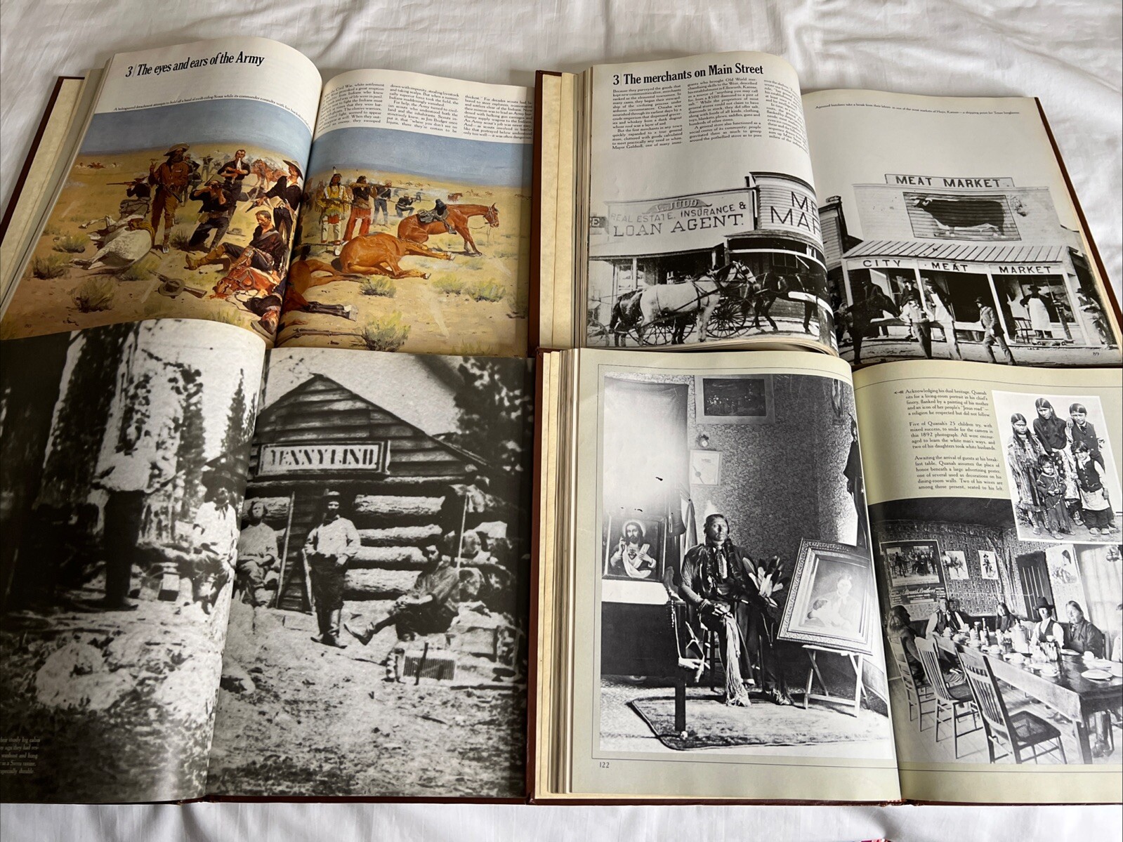 Time Life Books The Old West Series Brown Faux Leather – Lot of 4 Books