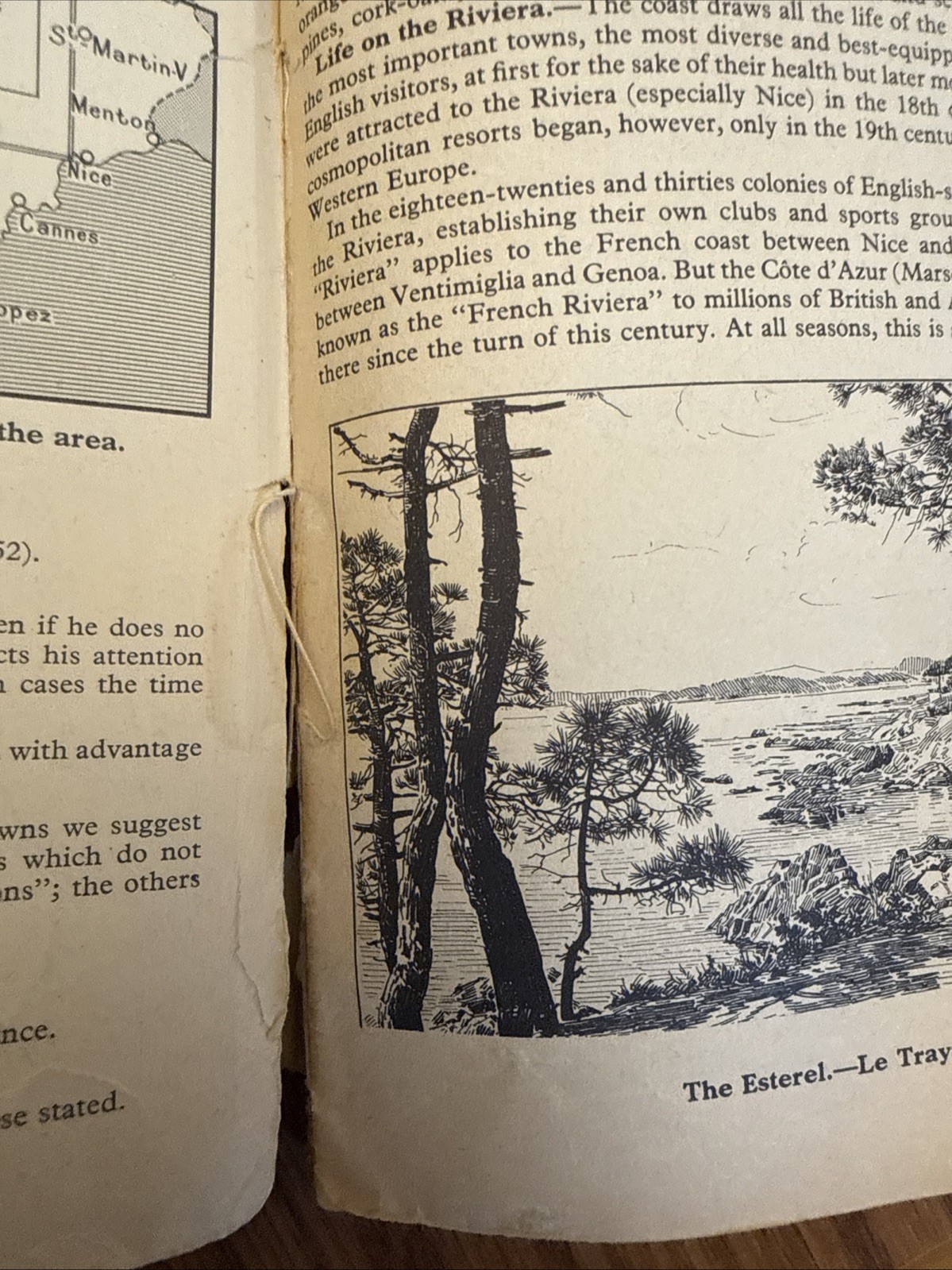 Michelin The Green Guide French Riviera 1957 © 154 Pages Vintage
