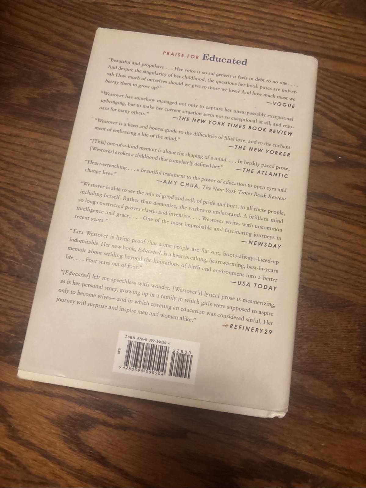 Educated : A Memoir by Tara Westover (2018, Hardcover)