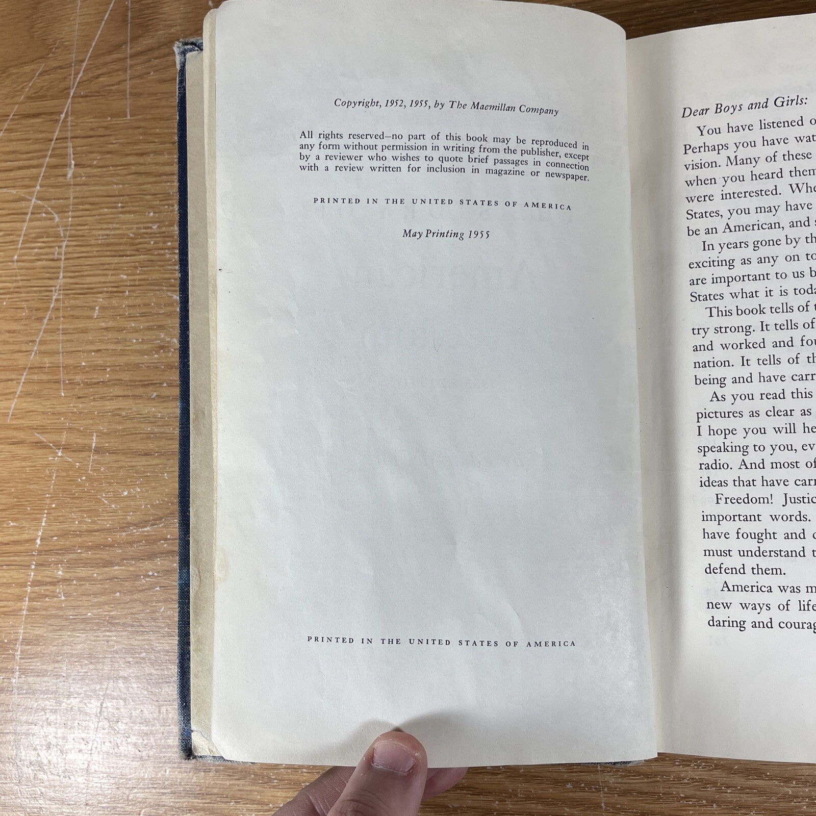 Vintage 1955 The Story of American Freedom – Edna Mcguire – Macmillan Company
