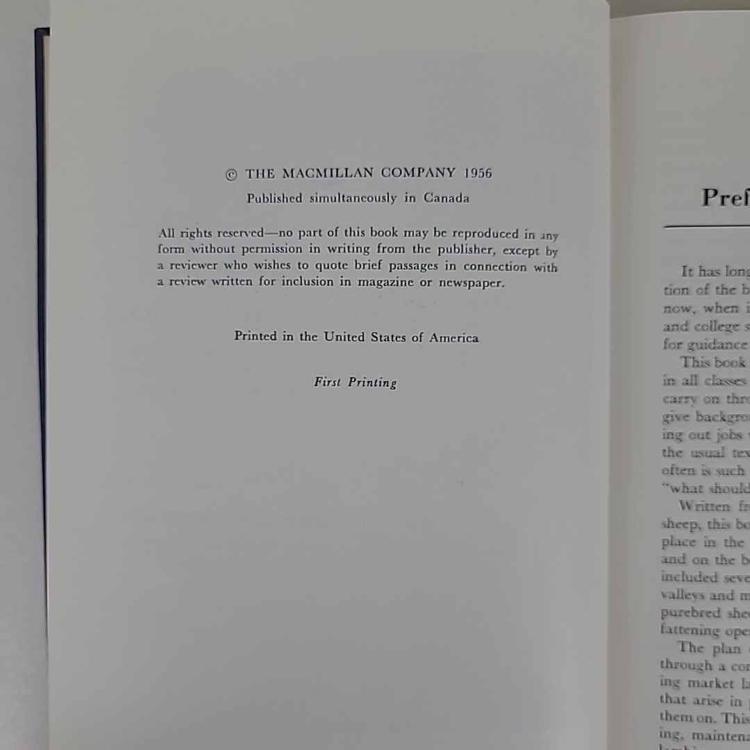 **SIGNED COPY** Profitable Sheep by Spelman B. Collins 1956 Vintage First Ed. HC