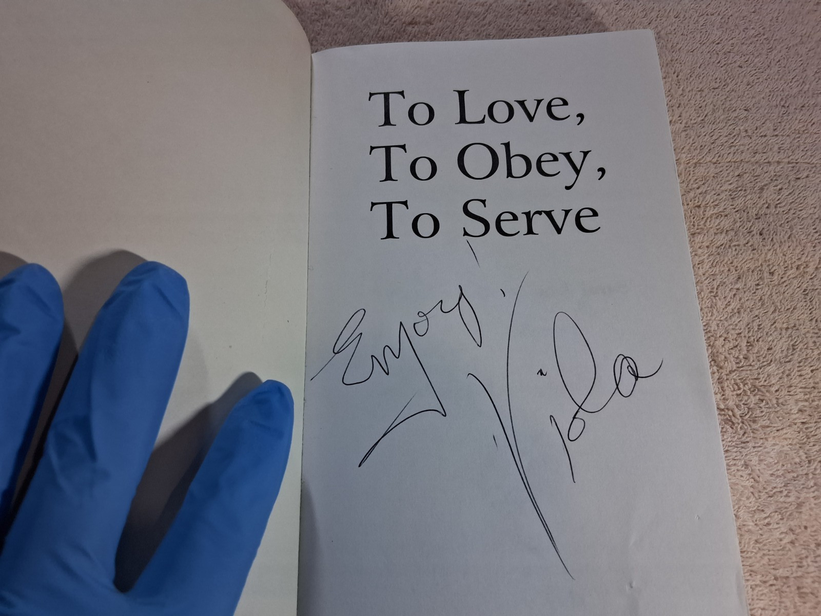 To Love, to Obey, to Serve: Diary of an Old Guard Slave – Sign by Author. 1st Ed