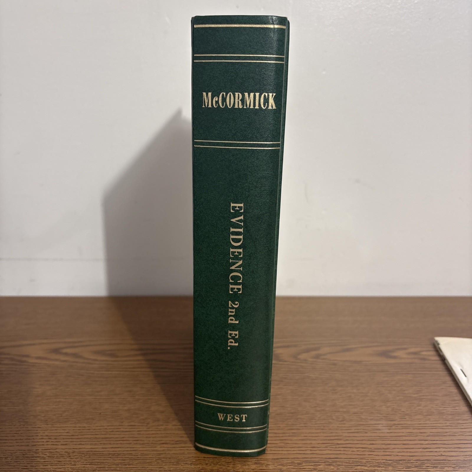 McCormick on Evidence Hardcover Edward Cleary 1972 Edition With Updated Revision