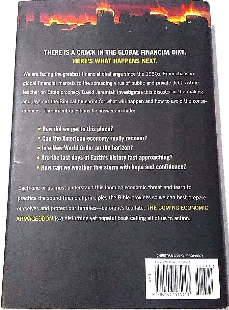 DAVID JEREMIAH Signed Book THE COMING ECONOMIC ARMAGEDDON-2010 1st Edit HC/DJ