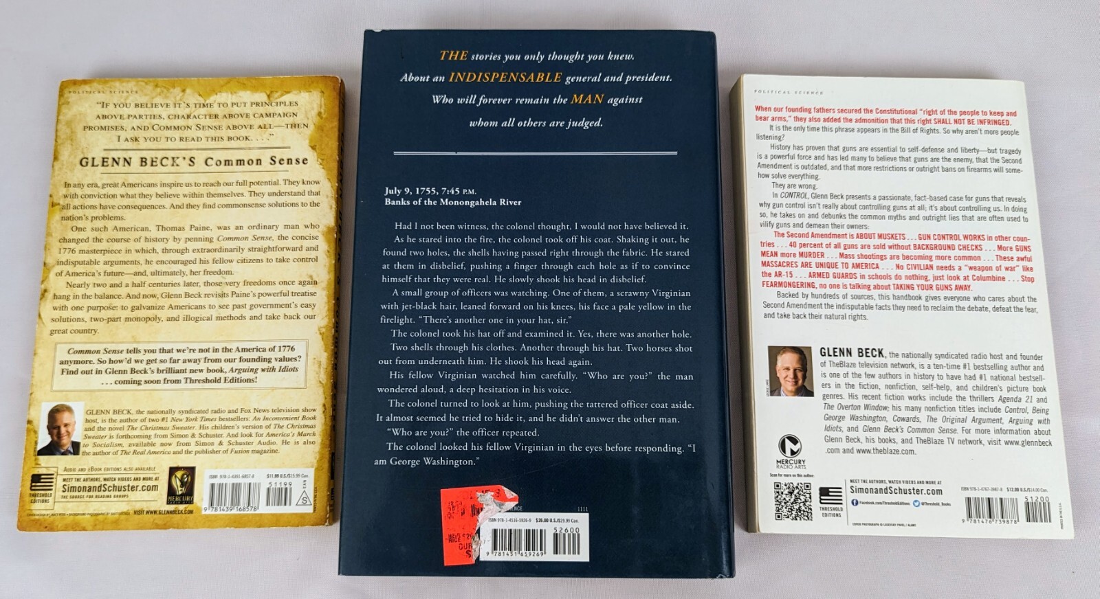 Glenn Beck Mixed Lot (3) Guns Conservative World Events Social Issue Political