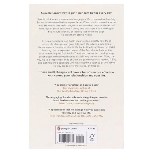 Atomic Habits by James Clear – Non Fiction – Paperback