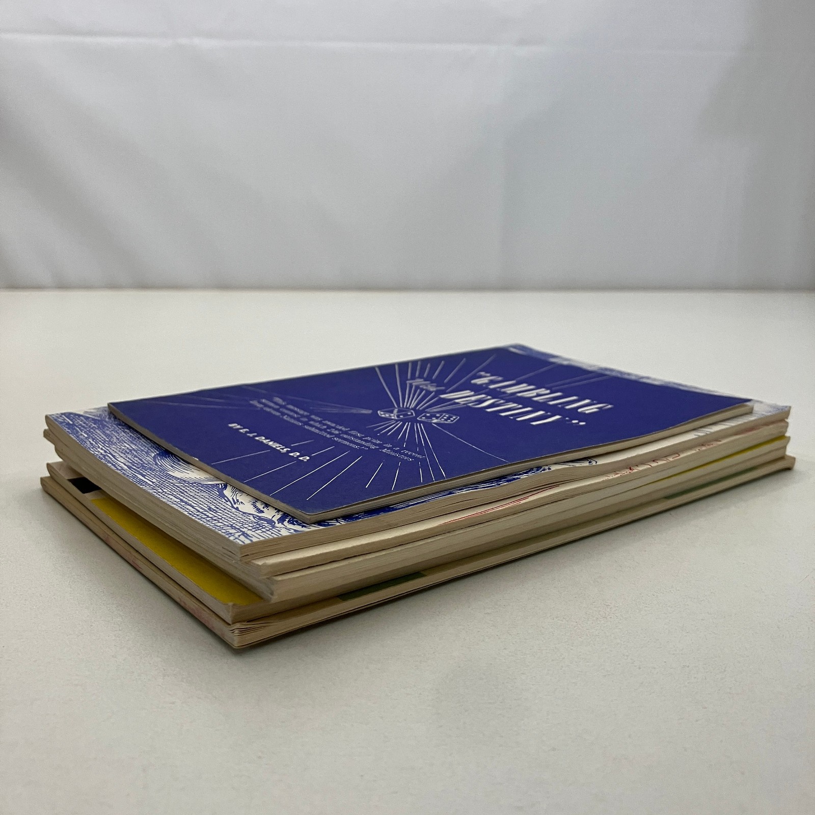 7 Vintage E.J. Daniels Small Staple Bound Booklets Lot Christ for the World GOOD