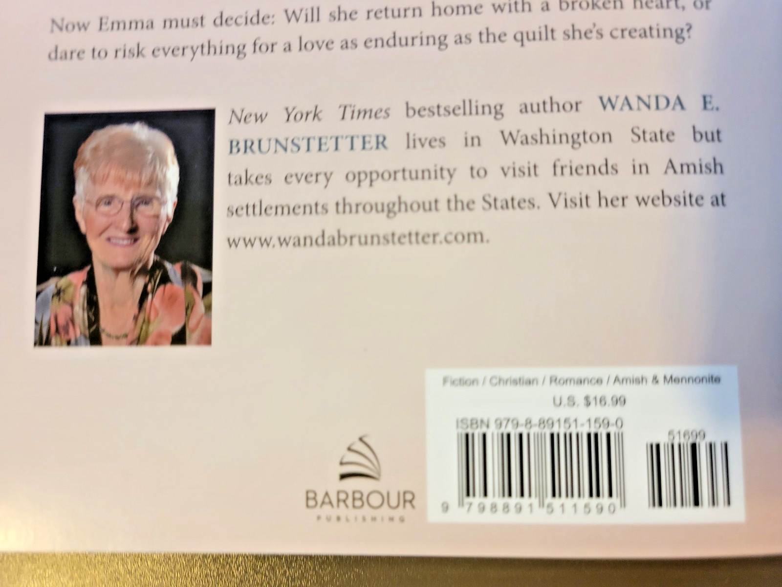 The Beginner’s Quilt by Wanda E Brunstetter – NYT Bestselling Author – Paperback