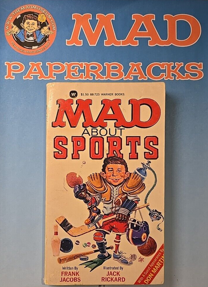 MAD Magazine Paperback Book: MAD ABOUT SPORTS 1977 Warner 8th Print VG