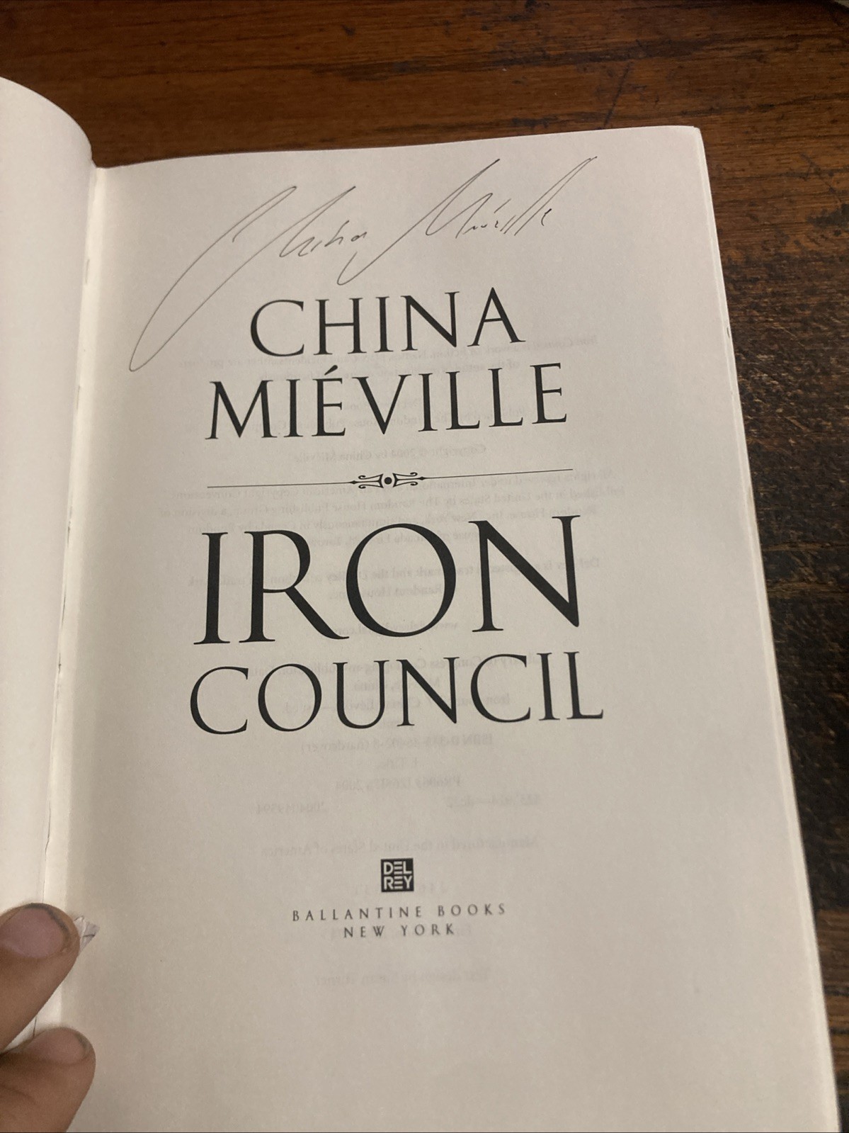 Iron Council by China Miéville Hardcover Limited Signed