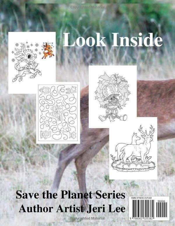 Deers 4-Kids Activity ColorBook 108 Pages 8.5 x 11 for All Ages