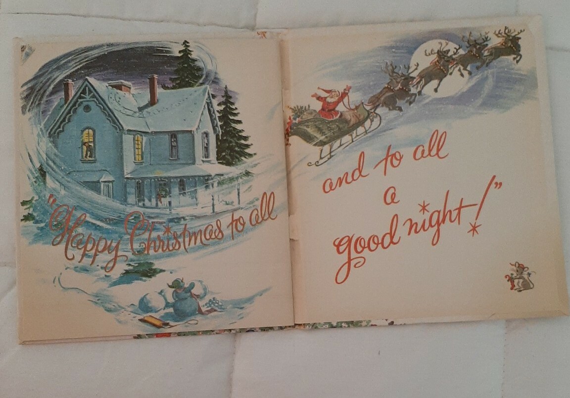 THE NIGHT BEFORE CHRISTMAS Clement C Moore Whitman Tell-A-Tale Hardcover 1969