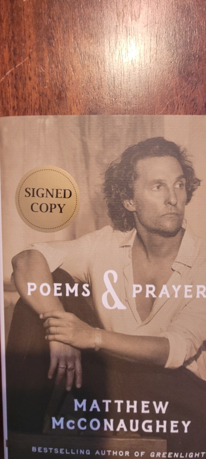Matthew McConaughey hardcover book Poems & Prayers Barnes & Noble Signed Edition