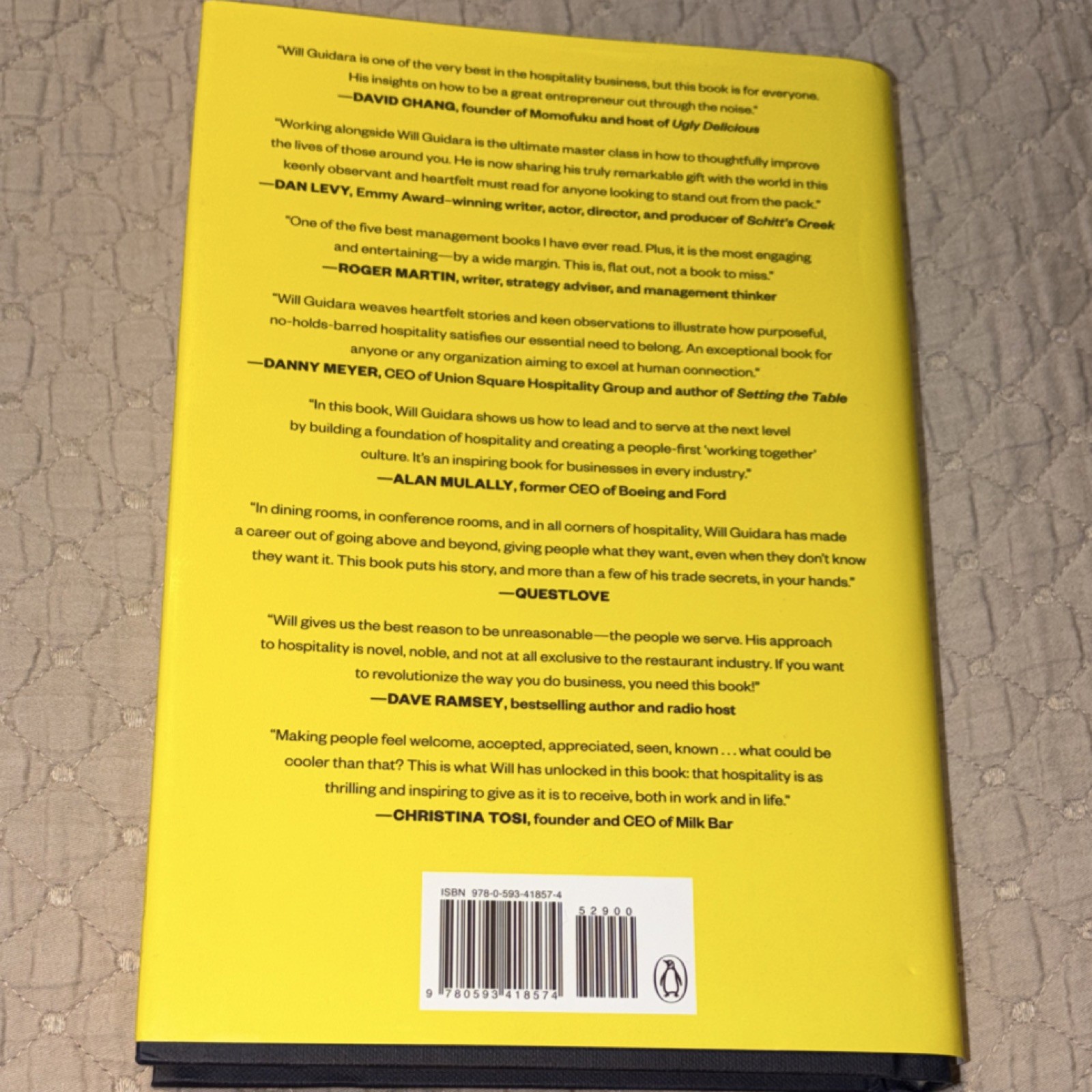 Will Guidara Unreasonable Hospitality Hardcover 2022 Leadership Hospitality