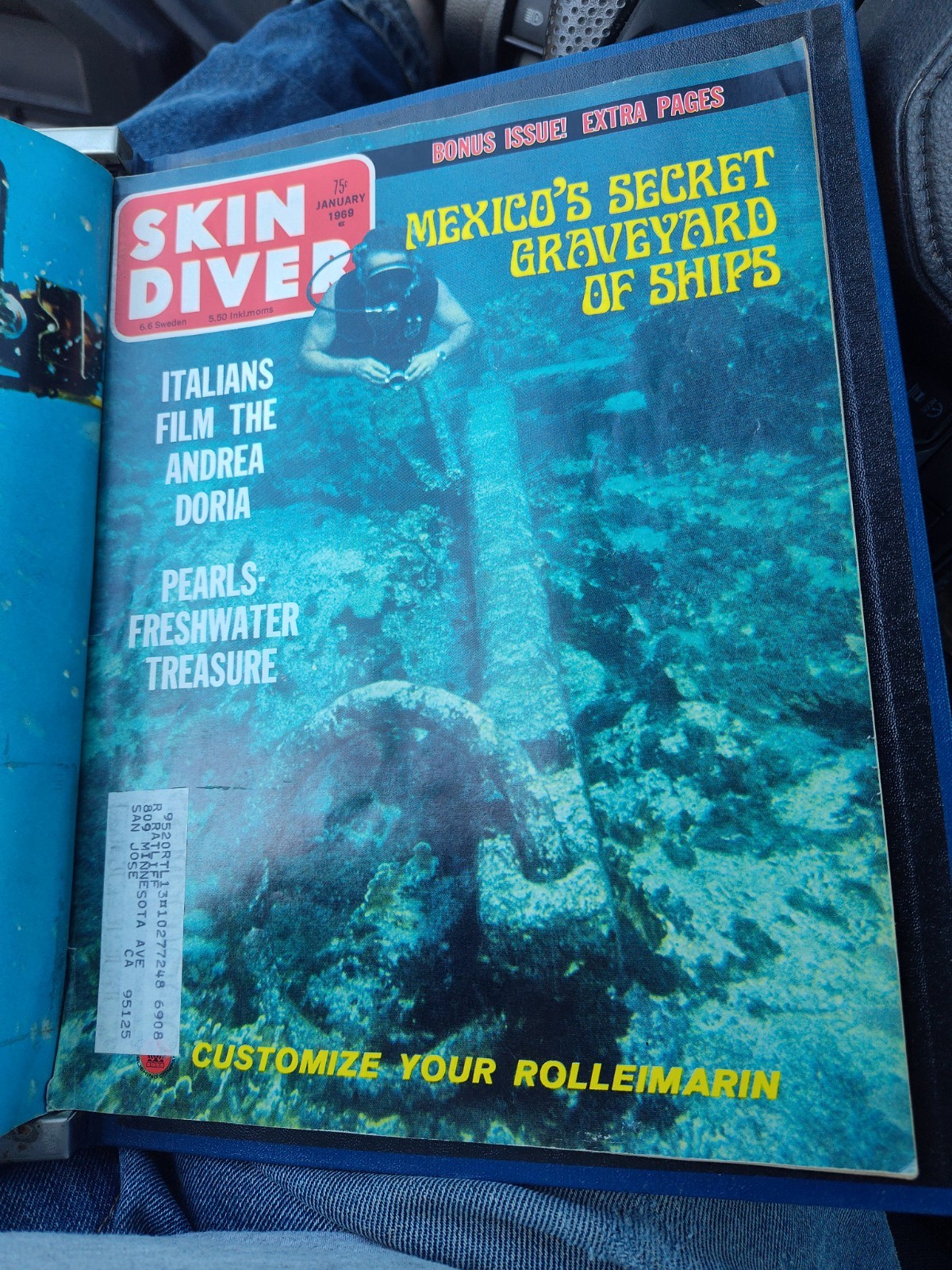 1969 Complete Set/Year of 12 Skin Diver Magazine In Official Binder Nice!!!