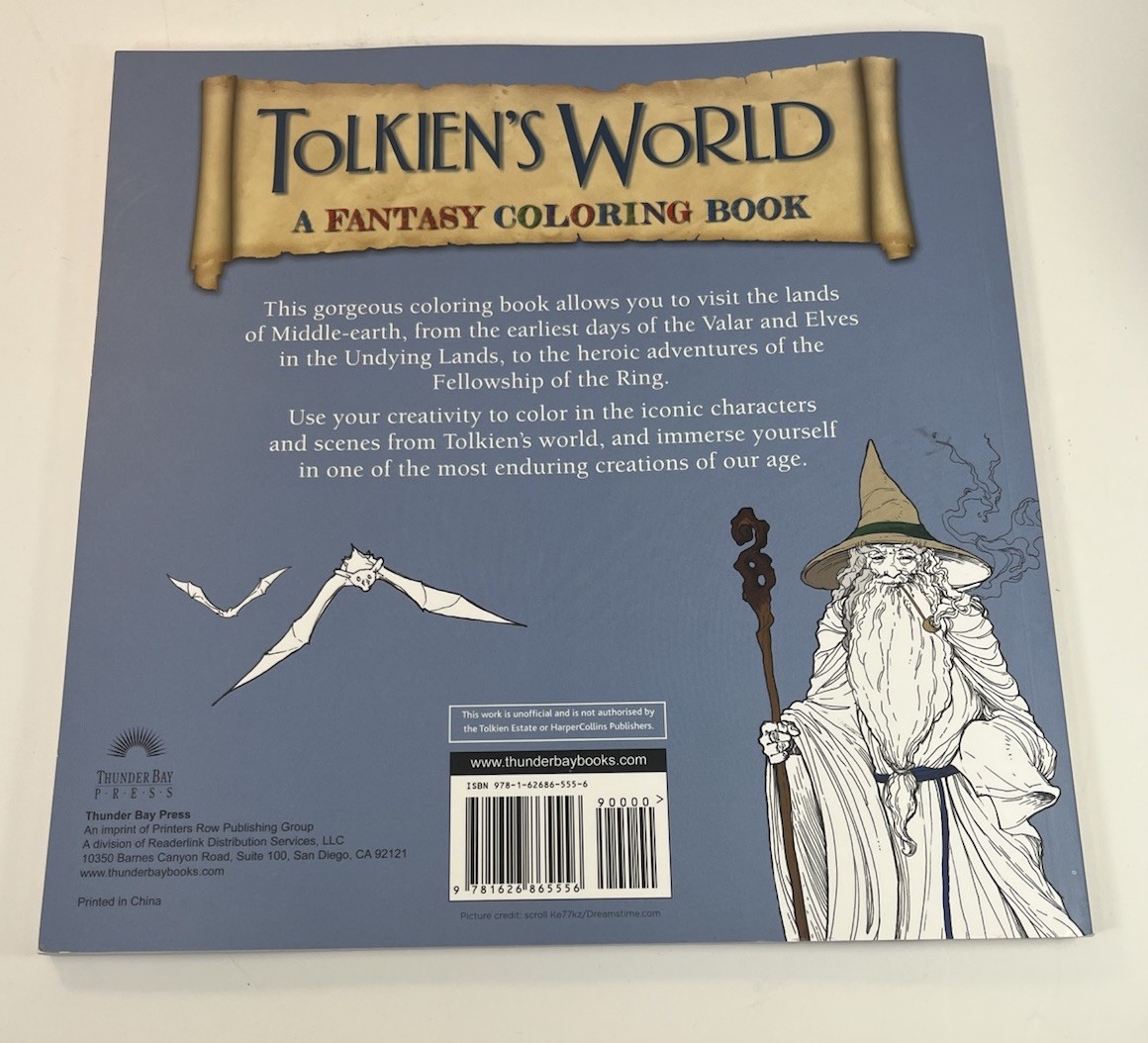 Tolkien’s World A Fantasy Coloring Book New 96 Pages