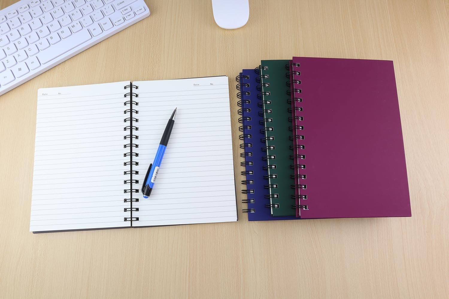 4 Pack A5 Spiral Notebooks – 160 Pages, Hardcover, College Ruled, 5.7″ x 8.5″, A