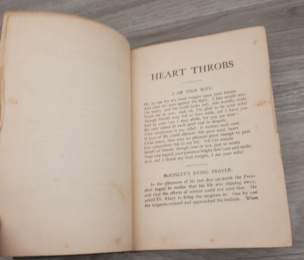 Antique 1905 Heart Throbs The Old Scrap Book Hardcover Grosset and Dunlap 119 Yr