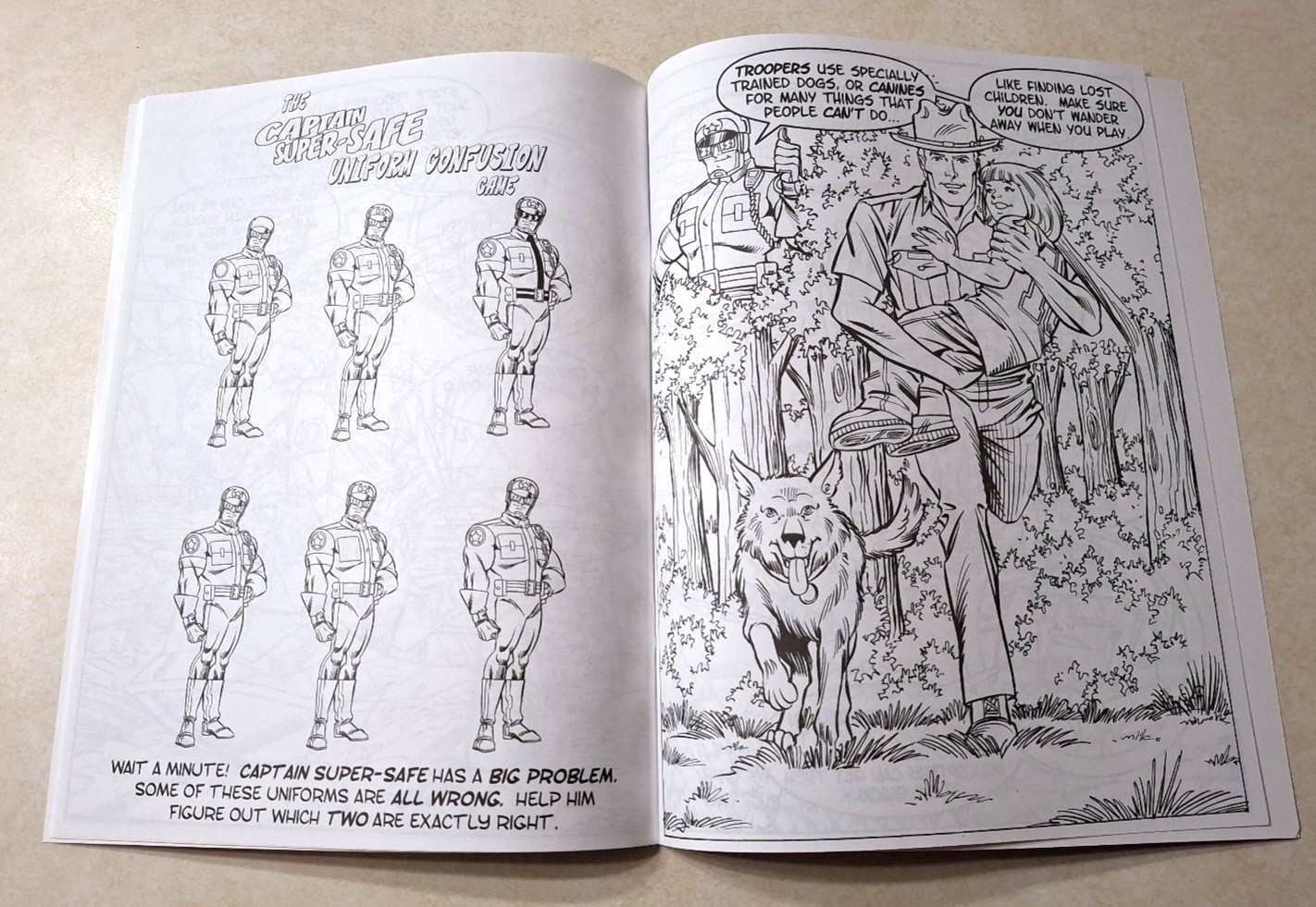Vintage New York State Police Troopers Coloring Book UNUSED NEW NY Super-Safe