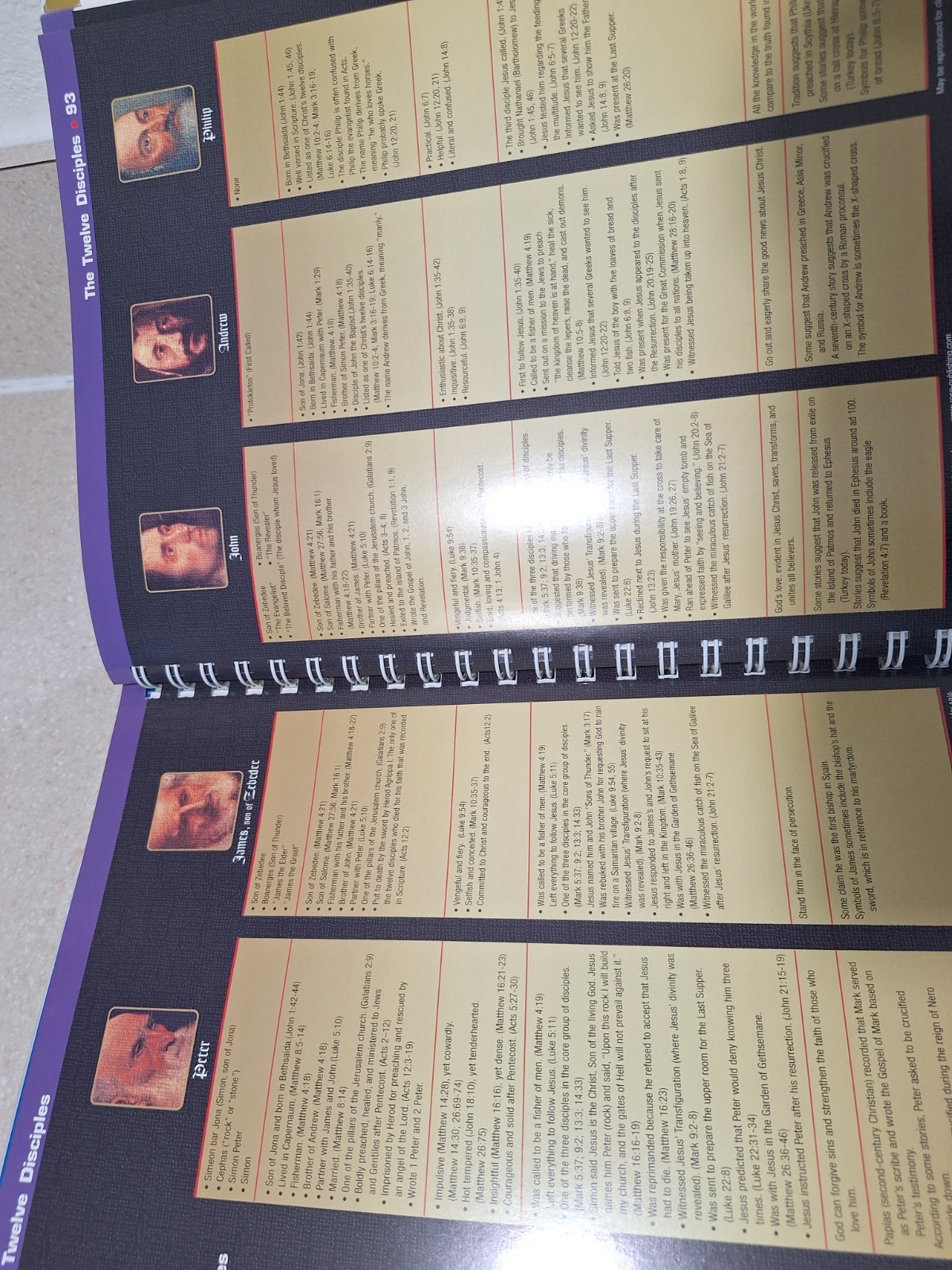 Rose Book of Bible Charts, Maps & Time Lines 2005 Rose Publishing Spiral HC Good