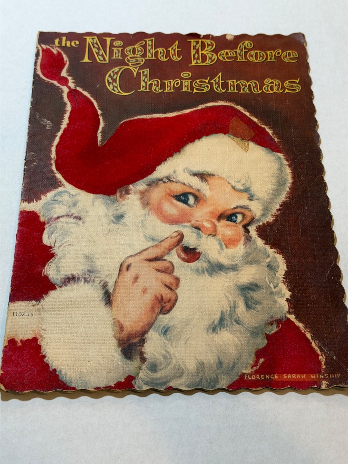 VTG 1951 THE NIGHT BEFORE CHRISTMAS FLORENCE WINSHIP SOFTCOVER BOOK