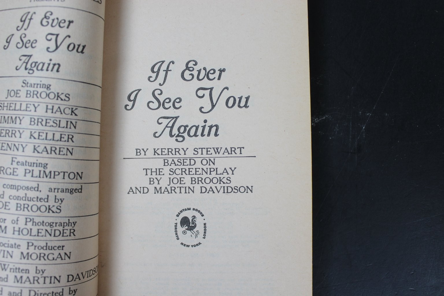 If Ever I See You Again Kerry Stewart 1978 2nd Printing Movie Tie-In Romance PB