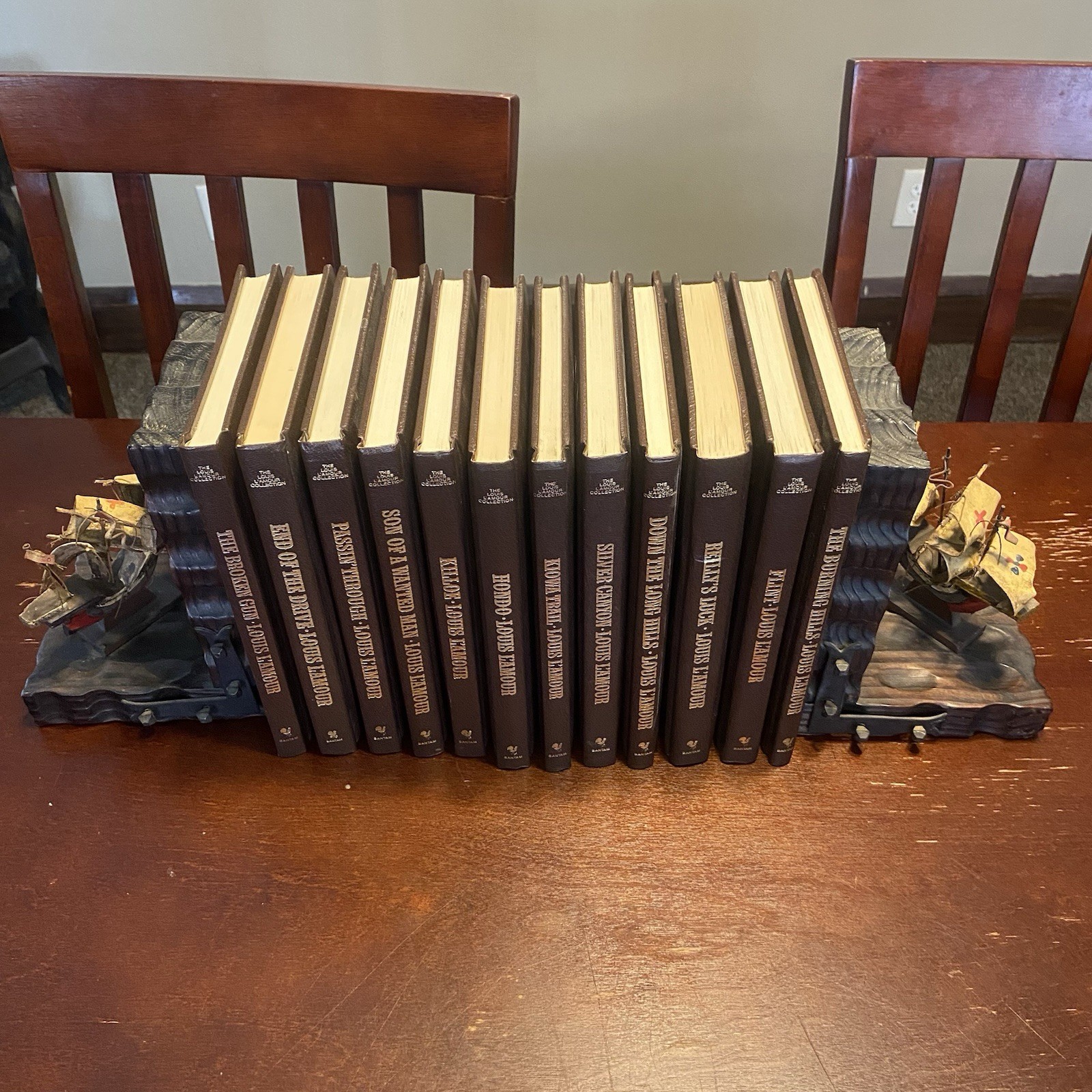Louis L’Amour Western Adventure Lot 11 HC Leatherette Books Bantam Collection